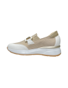 COMART 5D5086 slip on donna in pelle e tessuto bianco e tortora Comart - 3 Comart scarpe donna in vera pelle e tela color tortor