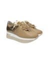 COMART 9B5181 sneakers donna in pelle color camel Comart - 2 Comart scarpe donna casual in vera pelle con decorazioni brillantin