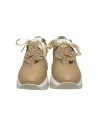 COMART 9B5181 sneakers donna in pelle color camel Comart - 3 Comart scarpe donna casual in vera pelle con decorazioni brillantin