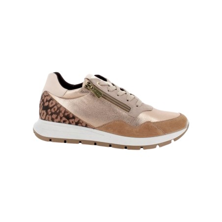 Igi&Co 6672577 sneakers donna in pelle e camoscio color champagne