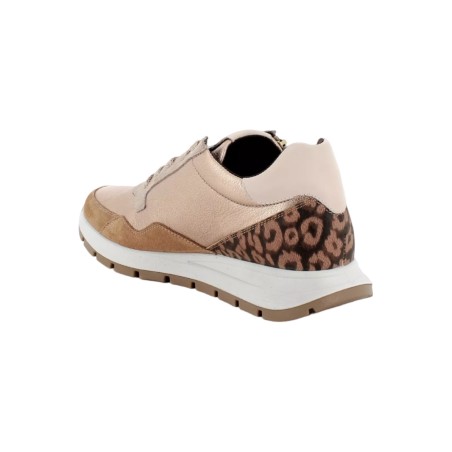 Igi&Co 6672577 sneakers donna in pelle e camoscio color champagne