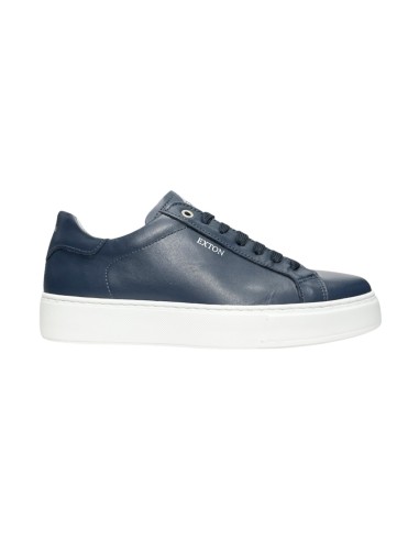 EXTON 83 sneakers uomo in pelle bluette Exton - 1 Exton scarpe casual da uomo in nappa bluette 