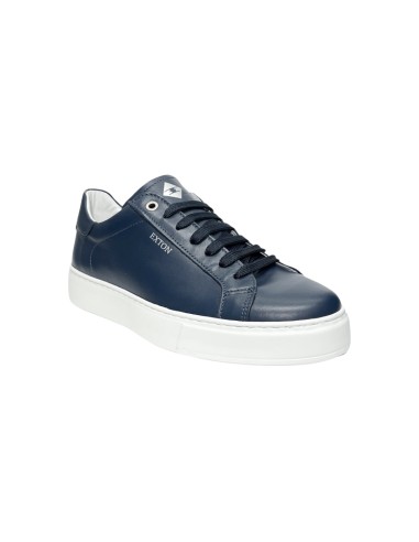 EXTON 83 sneakers uomo in pelle bluette Exton - 3 Exton scarpe casual da uomo in nappa bluette 