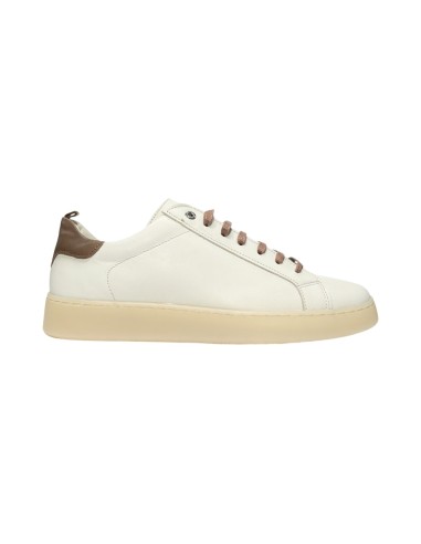 EXTON 324 sneakers uomo in pelle beige Exton - 1 Exton scarpe casual uomo in vera pelle beige chiaro e marrone 