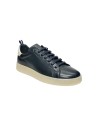 EXTON 324 sneakers uomo in pelle blue Exton - 2 Exton scarpe casual uomo in vera pelle blu e panna 