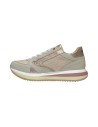 KEYS K-9230 sneakers donna in pelle e tessuto beige cipria Keys - 2 Keys scarpe casual donna in pelle beige e laminato cipria 