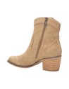 REFRESH 171945 stivaletti donna con tacco in similpelle beige Refresh - 2 Refresh tronchetti donna con tacco in ecopelle beige 