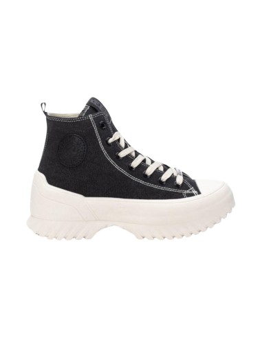 REFRESH 170803 sneakers alte donna in tessuto nero Refresh - 1 Refresh scarpe donna in tessuto nero con fondo in platform 