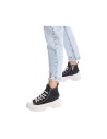 REFRESH 170803 sneakers alte donna in tessuto nero Refresh - 3 Refresh scarpe donna in tessuto nero con fondo in platform 