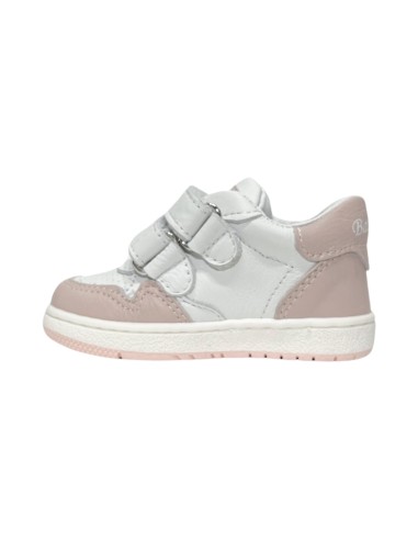 BALDUCCI MSP4581B scarpe bambina primi passi in pelle bianco e rosa Balducci - 3 Balducci scarpe bambina con doppio velcro in ve