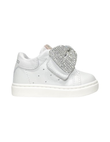 Balducci CSP5708B sneakers bambina primi passi in pelle bianco Balducci - 1 Balducci scarpe eleganti bambina in vera pelle con c