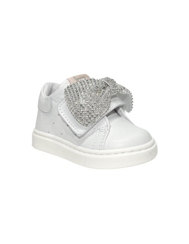 BALDUCCI CSP5708B scarpe bambina primi passi in pelle bianco Balducci - 2 Balducci scarpe eleganti bambina in vera pelle con fio