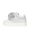 Balducci CSP5708B sneakers bambina primi passi in pelle bianco Balducci - 3 Balducci scarpe eleganti bambina in vera pelle con c