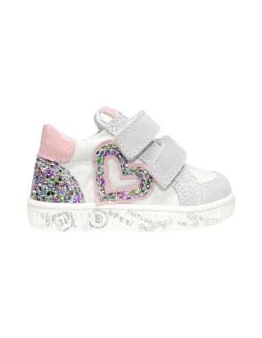 BALDUCCI MSP4670R scarpe bambina primi passi camoscio e tessuto bianco rosa Balducci - 1 Balducci scarpe bambina in camoscio e g