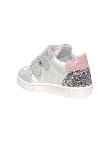 BALDUCCI MSP4670R scarpe bambina primi passi camoscio e tessuto bianco rosa Balducci - 2 Balducci scarpe bambina in camoscio e g