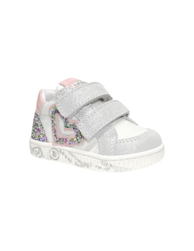 BALDUCCI MSP4670R scarpe bambina primi passi camoscio e tessuto bianco rosa Balducci - 3 Balducci scarpe bambina in camoscio e g