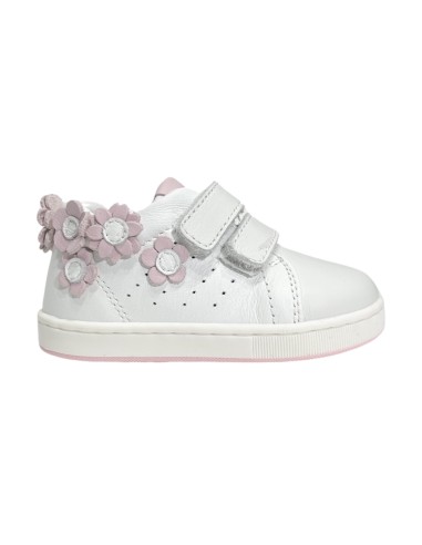 BALDUCCI CITA6350R scarpe bambina primi passi in pelle bianco rosa Balducci - 1 Balducci Soft scarpe bambina in vera pelle con d