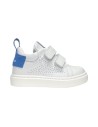 BALDUCCI CSP5705J scarpe bambino primi passi in pelle bianco e jeans Balducci - 1 Balducci scarpe casual bambino in vera pelle b