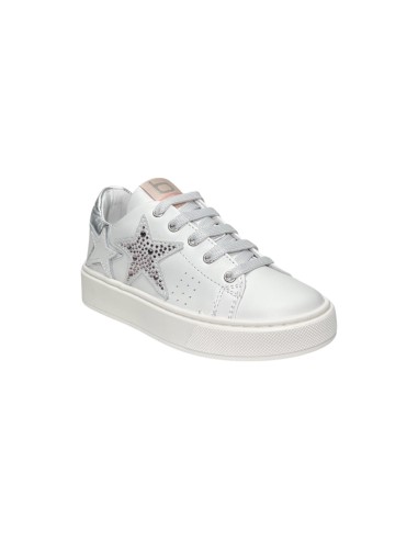 BALDUCCI KIDS KIAB1060B scarpe bambina in pelle bianco Balducci - 3 Balducci sneakers calzata kids in vera pelle bianco silver 