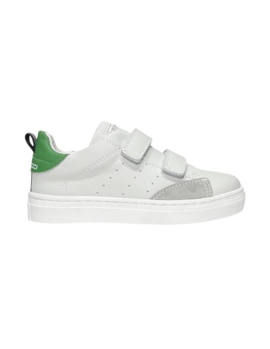 BALDUCCI KIDS BUTT1839 scarpe bambino in pelle bianco verde Balducci - 1 Balducci sneakers calzata kids in vera pelle bianco 