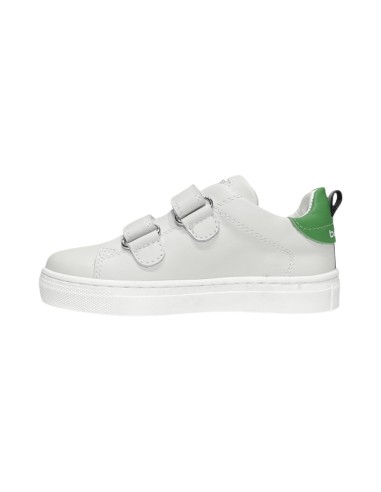 Balducci Kids BUTT1839 sneakers bambino in pelle bianco verde Balducci - 2 Balducci sneakers calzata kids in vera pelle bianco 