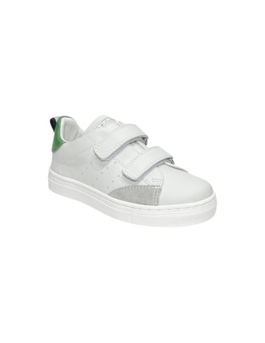 BALDUCCI KIDS BUTT1839 scarpe bambino in pelle bianco verde Balducci - 3 Balducci sneakers calzata kids in vera pelle bianco 