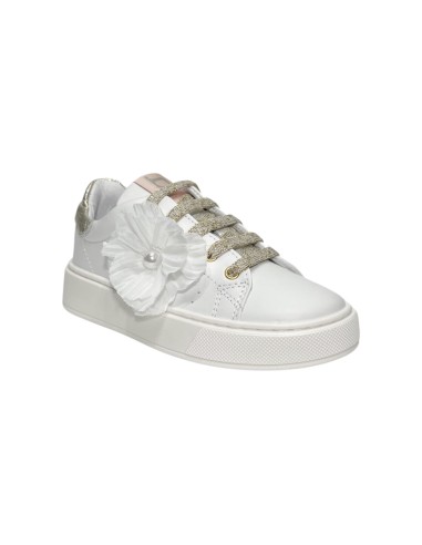 Balducci Kids KIAB1063B sneakers bambina in pelle bianco e platino Balducci - 3 Balducci Kids scarpe eleganti bambina in vera pe