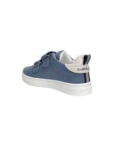 Balducci Kids BUTT1839 sneakers bambino in pelle color jeans Balducci - 2 Balducci Kids scarpe bambino in vera pelle con chiusur