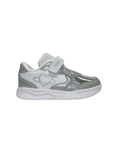 Primigi 5945511 sneakers bambina in similpelle bianco silver Primigi - 1 Primigi Avant sneakers bambina con apertura velcro in s