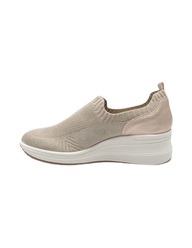 ENVAL SOFT 5760522 scarpe donna con zeppa in tessuto traspirante taupe Enval Soft - 2 Enval Soft scarpe donna con rialzo in tess