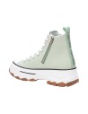 REFRESH 171919 sneakers alte donna in tessuto verde acqua Refresh - 2 Refresh scarpe alte donna in tessuto verde chiaro con fond