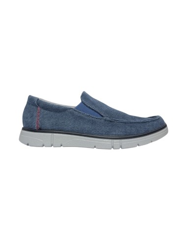 ENVAL SOFT 5717900 scarpe uomo in tessuto cotone vintage color jeans Enval Soft - 1 Enval Soft slip on uomo linea comoda in tess