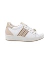 Igi&Co 5657211 sneakers donna in pelle bianco oro Igi&Co - 1 Igi&amp;Co sneakers donna casual in vera pelle bianco con accessori