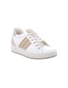 IGI&CO 5657211 scarpe donna in pelle bianco oro Igi&Co - 2 Igi&amp;Co sneakers donna casual in vera pelle bianco con accessori o