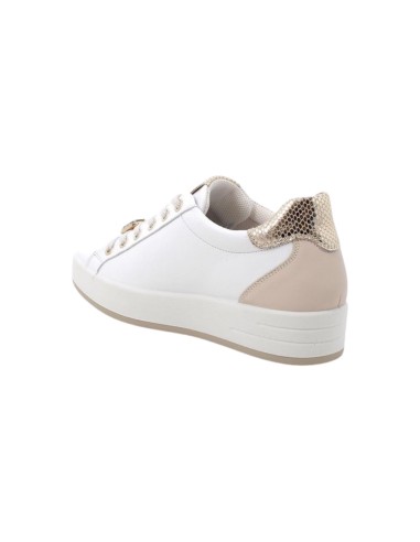 Igi&Co 5657211 sneakers donna in pelle bianco oro Igi&Co - 3 Igi&amp;Co sneakers donna casual in vera pelle bianco con accessori