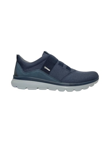 IGI&CO 5624900 scarpe uomo in tessuto corda blu Igi&Co - 1 Igi&amp;Co slip on uomo linea comoda in tessuto traspirante blu 