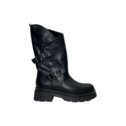 Queen Helena X31-64 stivaletti donna in similpelle nero