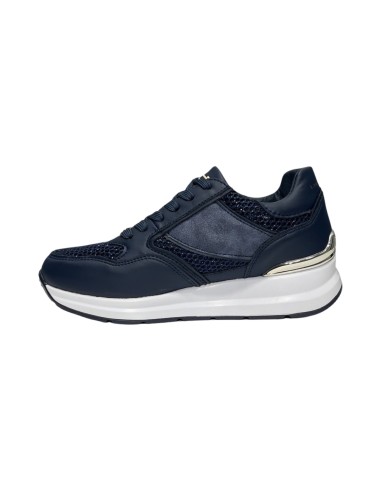 LAURA BIAGIOTTI 8406 scarpe donna in similpelle e tessuto blu Laura Biagiotti - 2 Laura Biagiotti sneakers casual donna in ecope