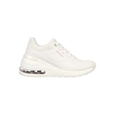 Skechers 155401/WHT sneakers donna in similpelle bianco