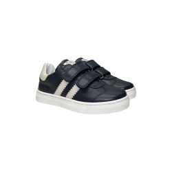 Balducci Kids BUTT1885 sneakers bambino in pelle blu e bianco