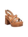 CARMELA 161542 sandali donna con tacco in pelle color camel Carmela - 2 Carmela Shoes sandali estivi donna con tacco doppio in l