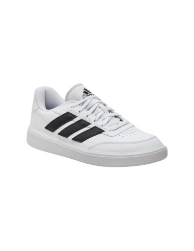 Adidas Courtblock IF4033 sneakers uomo in similpelle bianco e nero Adidas - 2 Adidas Courtblock sneakers casual uomo in ecopelle