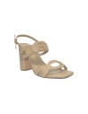 LAURA BIAGIOTTI 8539 sandali donna con tacco in pelle beige Laura Biagiotti - 2 Laura Biagiotti sandali donna con tacco doppio i