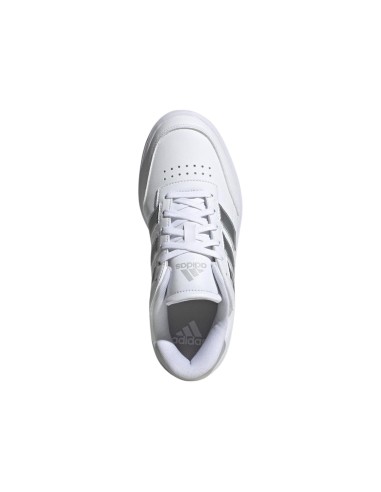 ADIDAS COURTBLOCK IF6465 scarpe sportive donna in similpelle bianco silver Adidas - 2 Adidas Courtblock sneakers sportive donna 