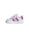 ADIDAS BREAKNET 2.0 CF I ID5279 scarpe bambino in similpelle bianco e fucsia Adidas - 2 Adidas Breaknet 2.0 sneakers sportive ba