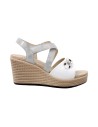 IGI&CO 5673811 sandali donna in pelle bianco laminato silver Igi&Co - 1 Igi&amp;Co sandali donna in vera pelle con chiusura velc