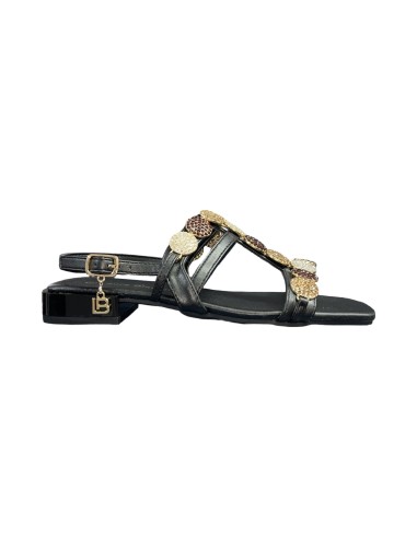 LAURA BIAGIOTTI 8495 sandali donna con tacco in pelle nero Laura Biagiotti - 1 Laura Biagiotti sandali eleganti donna con tacco 