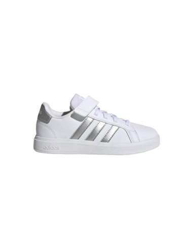 Adidas Grand Court 2.0 EL K GW6516 sneakers bambina in similpelle bianco Adidas - 1 Adidas Grand Court 2.0 EL K scarpe sportive 