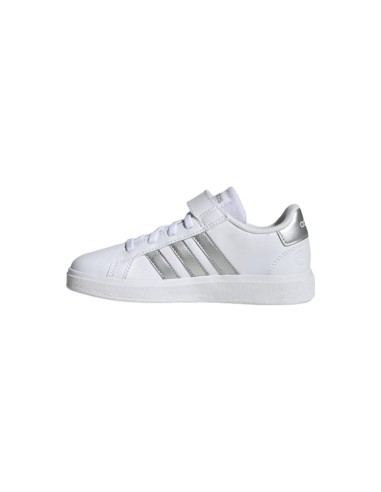 Adidas Grand Court 2.0 EL K GW6516 sneakers bambina in similpelle bianco Adidas - 2 Adidas Grand Court 2.0 EL K scarpe sportive 