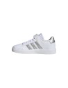 Adidas Grand Court 2.0 EL K GW6516 sneakers bambina in similpelle bianco Adidas - 2 Adidas Grand Court 2.0 EL K scarpe sportive 